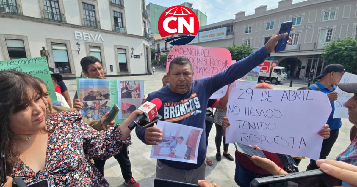 Pescadores de Tonalá regresan a Plaza Lerdo; denuncian abandono y amenaza de llevar protesta a CDMX